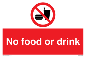 No food or drink